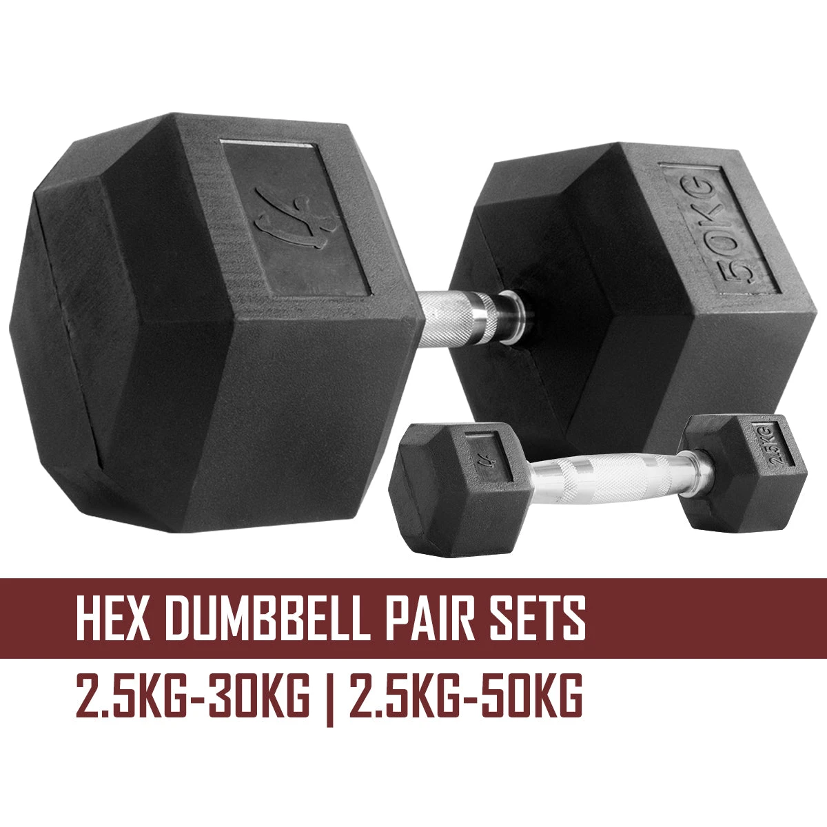 Hex Kurzhantel Sets - 2,5kg-30kg Oder 2,5-50kg - In 2,5kg Abstufungen 3 Hex Kurzhantel Sets - 2,5kg-30kg Oder 2,5-50kg - In 2,5kg Abstufungen