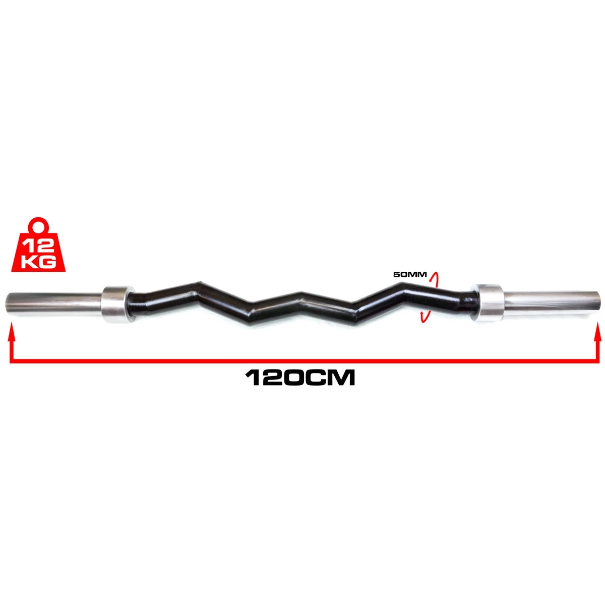 SZ Olympische Curl Stange - 50MM Dick 5 SZ Olympische Curl Stange - 50MM Dick – Bild 3