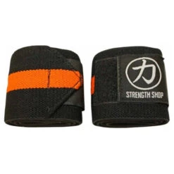 Handgelenkbandagen, Mittelfest, 1 Paar, Schwarz Orange - IPF/BVDK-STANDARD -Gym Verkauf SKUWRIST WRAPS MEDIUM ORANGE 30 und 602