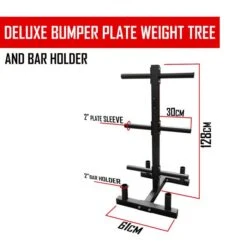 Gewichtsbaum Für Bumper Plates, Inkl. Halterung Für 4 Hanteln -Gym Verkauf deluxe weight tree diagram
