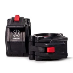 PRO 2 Olympic Flip Lock Hantelverschlüsse Von Lock Jaw, Schwarz -Gym Verkauf lock jaw black pro 2 pair front 1