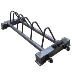 Bumper Hantelscheiben Toast Rack – Horizontale Lagerung, Schwarz -Gym Verkauf new bumper plate toaster rack wheel side